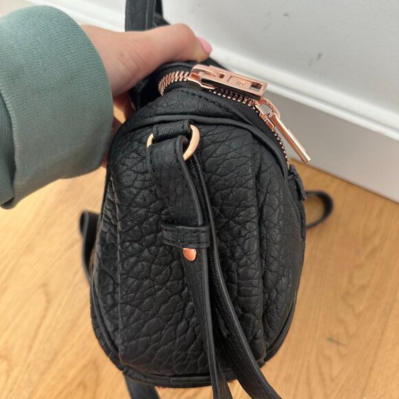 Alexander Wang Mini Rockie Top Handle Shoulder Bag Pebbled Leather Studded Botto - Picture 10 of 15